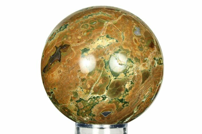 Polished Rainforest Jasper (Rhyolite) Sphere - Australia #311617